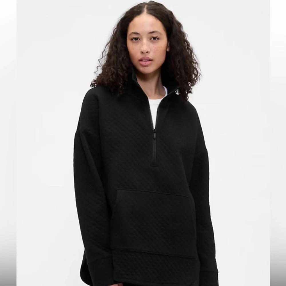 Gap Oversized Quilted Quartet-Zip Jacket - Picture 1 of 5